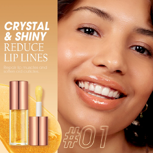 Lip oil lip gloss, moisturizing makeup, non-sticky glossy balm care cosmetics
